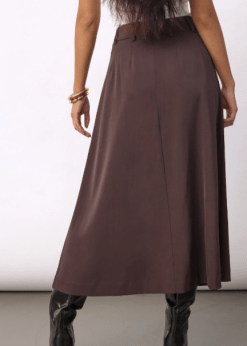 Alternative view of Co Couture Alini Anya Pleat Skirt Dark Brown