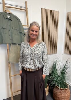 Freequent Adney Bluse Grøn Print - Billede 4