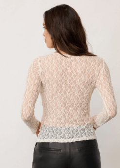 Alternative view of Co Couture Barna Offwhite Meshbluse