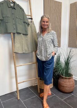 Alternative view of Freequent Adney Bluse Grøn Print