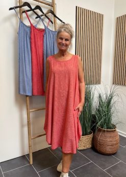 Vanting Rød Stribet Kjole
