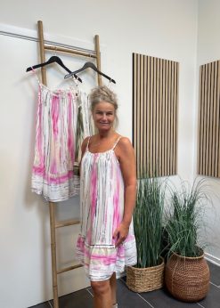 Vanting Stropkjole Rosa/Pink Print